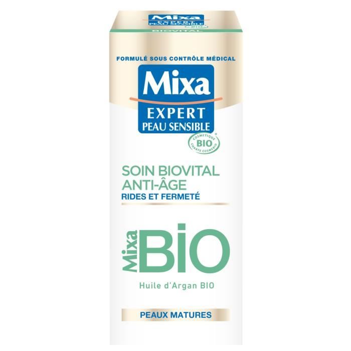 MIXA Biovital Soin de jour anti-rides + relachement - Pot 50 ml - BIO