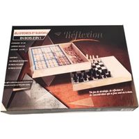 JEU SOCIÉTÉ - PLATEAU BOITE BOIS 2 JEUX ECHECS ET SODOKU JEU SOCIÉTÉ - PLATEAU BOITE BOIS 2 JEUX ECHECS ET SODOKU