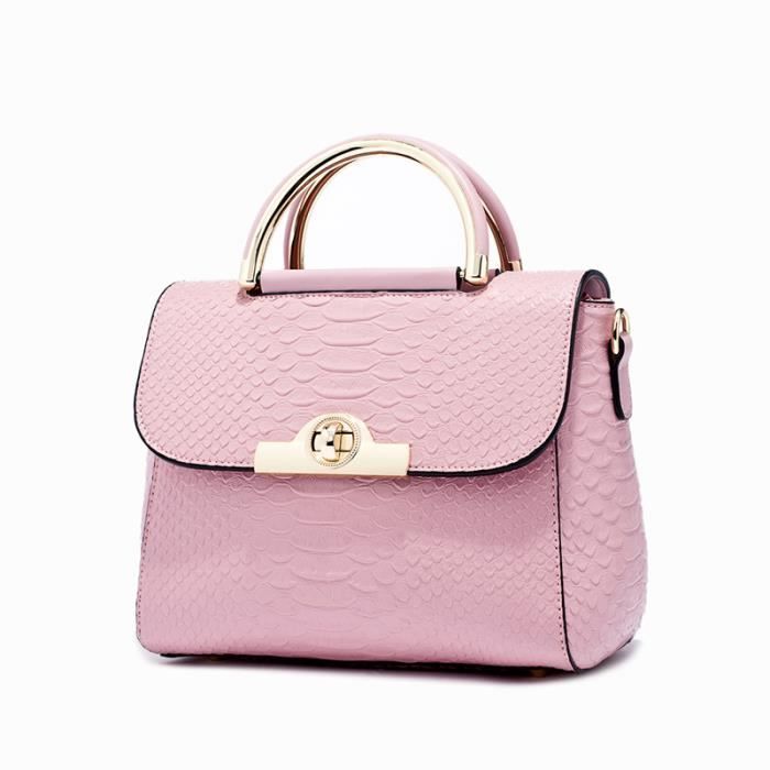 Rabat Petit Fourretout Laminés En Cuir Motif Alligator Poignée Sac CxroeWdB