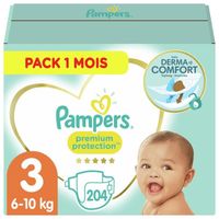 COUCHE PAMPERS Premium Protection Taille 3 - 5 à 9 kg - 2 COUCHE PAMPERS Premium Protection Taille 3 - 5 à 9 kg - 2