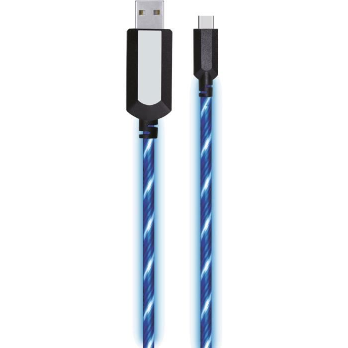 APM - CABLE USB TYPE-C LED BLEU 1 M
