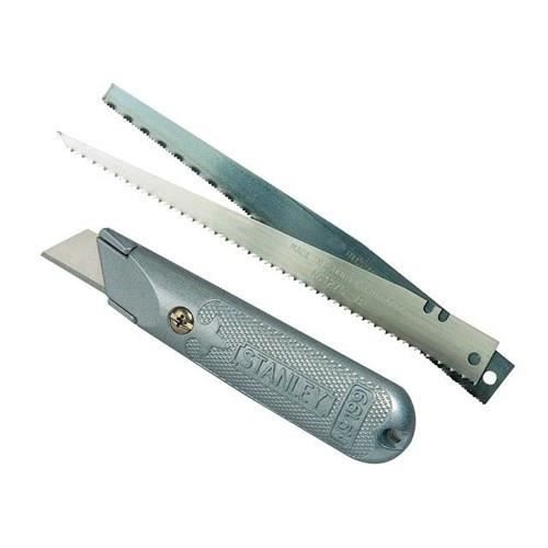 STANLEY Couteau 199E à lames fixe + 2 lames de scie