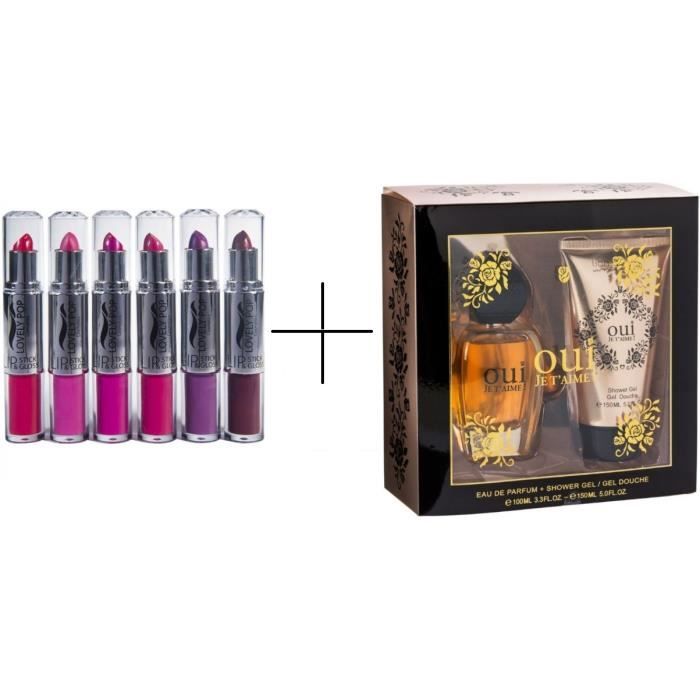 Oui T'aime Parfum Parfumé Coffret Gloss Young Eau Gel À 1 Rouge De 100mlUn Douche Lynn Duo Lèvres 150ml Je K1FJT35ulc