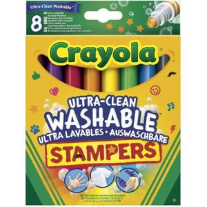 CRAYOLA 8 Mini Stampers Emoticones Ultra Lavables