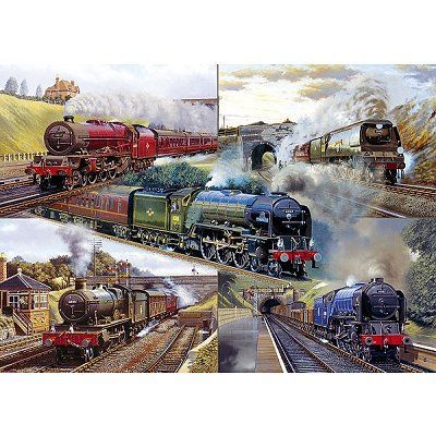 Puzzle 1000 pièces   Trains dhier   Achat / Vente PUZZLE Puzzle 1000