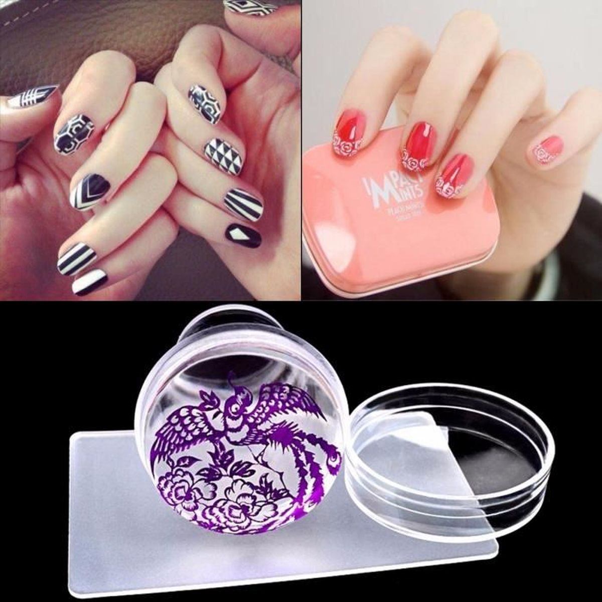 4cm Silicone Tampon Stamping Gel Stamp Pochoir Manucure