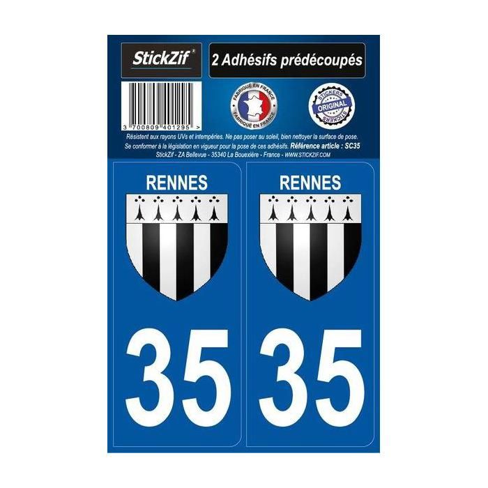 STICKZIF 2 Autocollants City 35 Rennes SC35