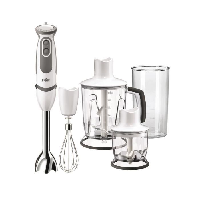 BRAUN MQ5045WH Mixeur plongeant avec hachoir Aperitive - Blanc