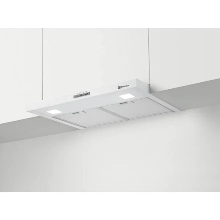 ELECTROLUX EFC60465OX – Hotte murale décorative – 272 m3/h – 51dB – 3 vitesses – L 59,8 cm - Blanc