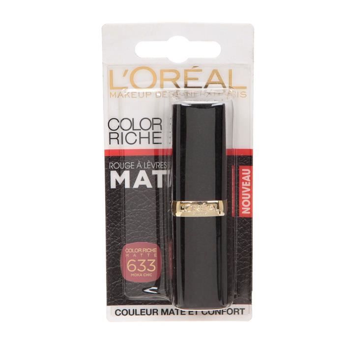 GEMEY MAYBELLINE Rouge à lèvres Coloration riche mat 633 moka chic