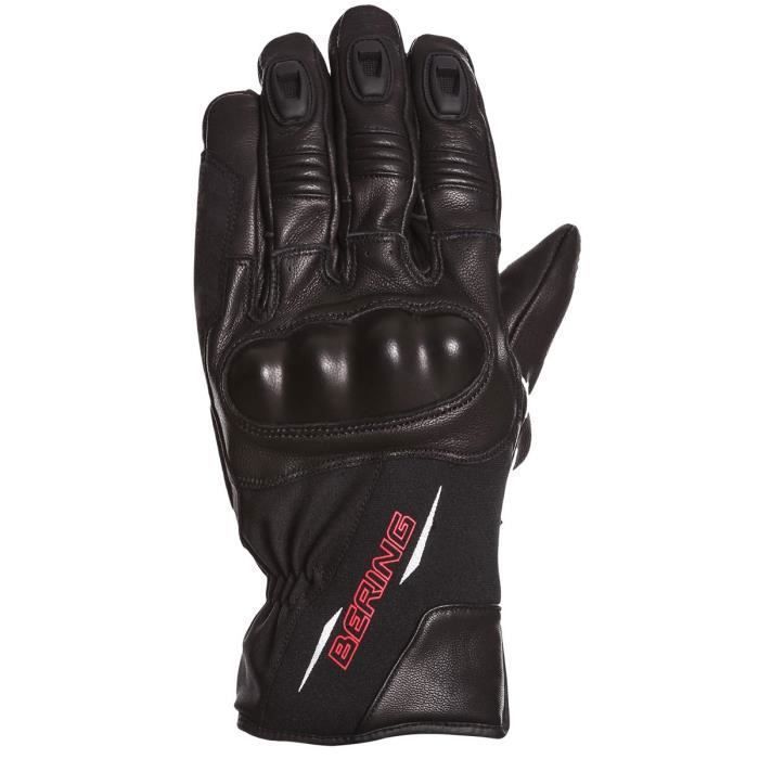 BERING Gants Moto Paloma Noir.Homologué EPI (loi du 20/11/2016)