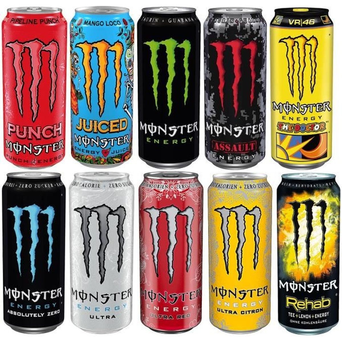 All Types Of Monster Energy Drink
