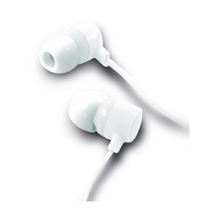 KSIX Go&Play Ecouteurs intra-auriculaire filaire avec micro intégré - Blanc