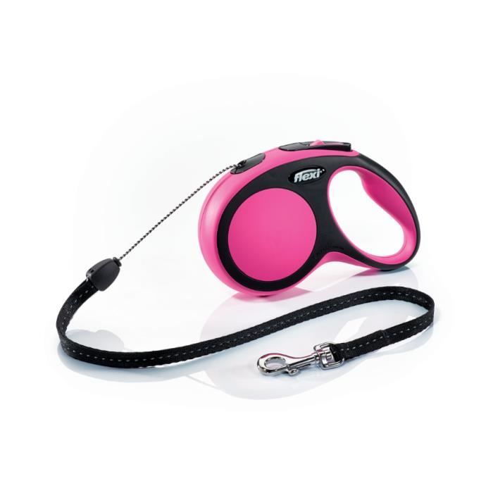 TRIXIE Laisse corde Flexi New - S : 5m - Rose - Pour chien