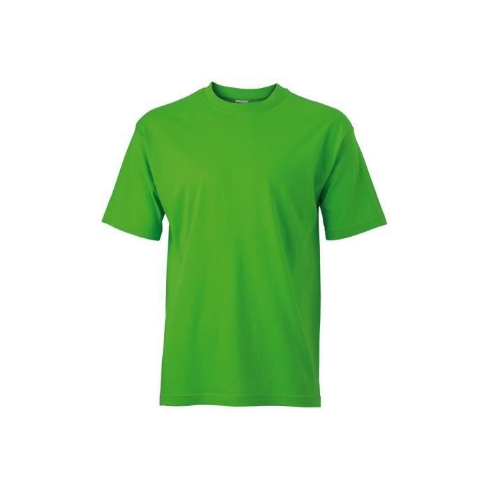 Tee shirt vert uni - Achat / Vente pas cher