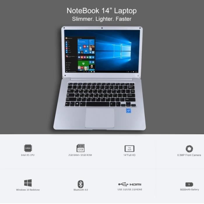 Ordinateur Portable Windows Ultrabook 14 Pouces,3