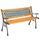 Banc de Jardin en Bois et Fonte TECTAKE 128 cm x 5