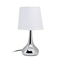 LAMPE A POSER ROMY Lampe à poser/chevet tactile Chrome. Hauteur LAMPE A POSER ROMY Lampe à poser/chevet tactile Chrome. Hauteur