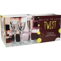 Verre à vin Service 18 Pièces Twist Verre à vin Service 18 Pièces Twist