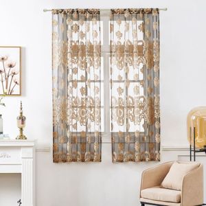 RIDEAU Rideaux voilage 100x200 a oeillet, Rideau voilage 