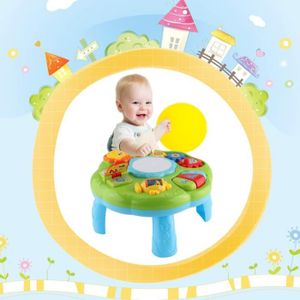 Blanc Felly Tambour Musicale Jouet pour Les b/éb/és de 6 /à 12 Mois Jouet de l/éducation pr/écoce Jouet Musical Tambour de Jeux Jouet pour Les Enfants DE 1,2 et 3 Ans-Lumi/ères et Sons diff/érents
