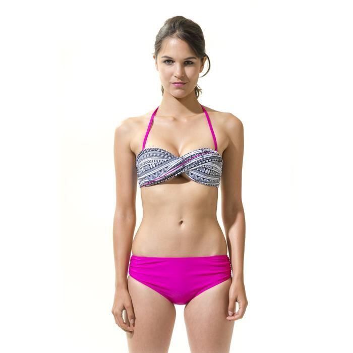 CBK Maillot de Bain 2 Pièces Bandeau Twiste Mexicanas Femme