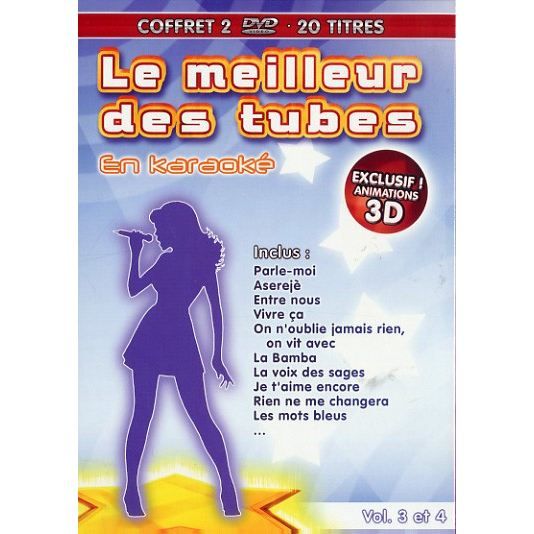 COFFRET MEILLEUR DES TUBES EN KARAOKE en DVD MUSICAUX pas cher