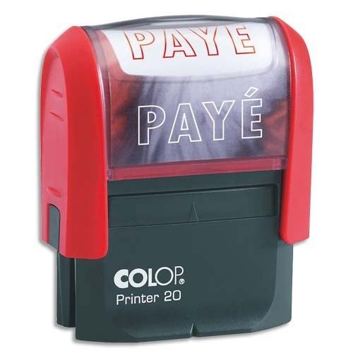 Colop - Tampon encrage rouge 38x14mm : PAYE