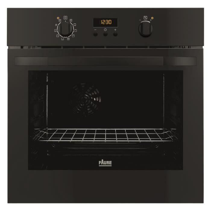 FAURE FOP27008BK Four électrique encastrable multifonction - 56L - Pyrolyse - A - Noir