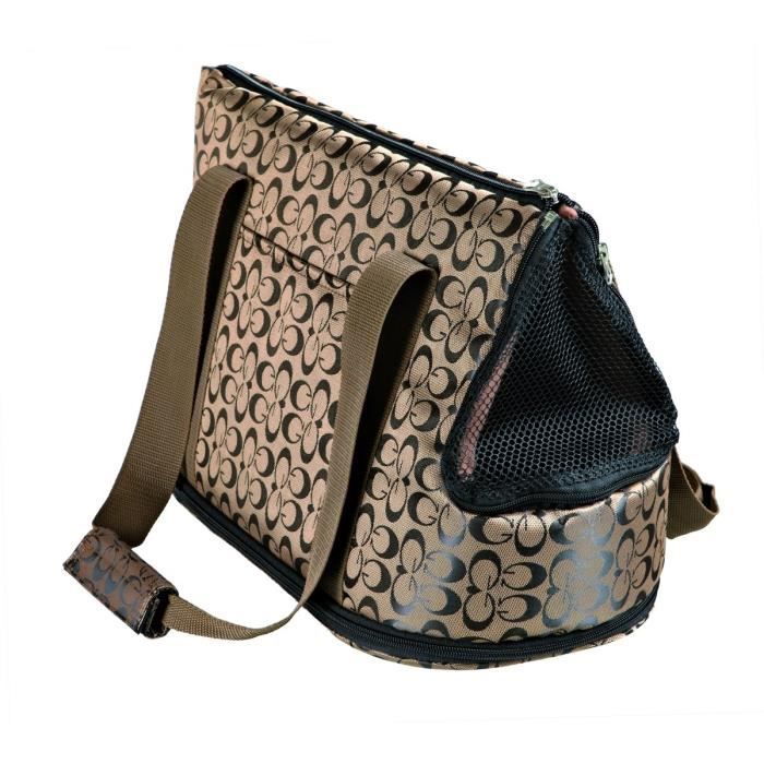 TRIXIE Sac Georgia 21 × 25 × 45 cm bronze/noir pour chien