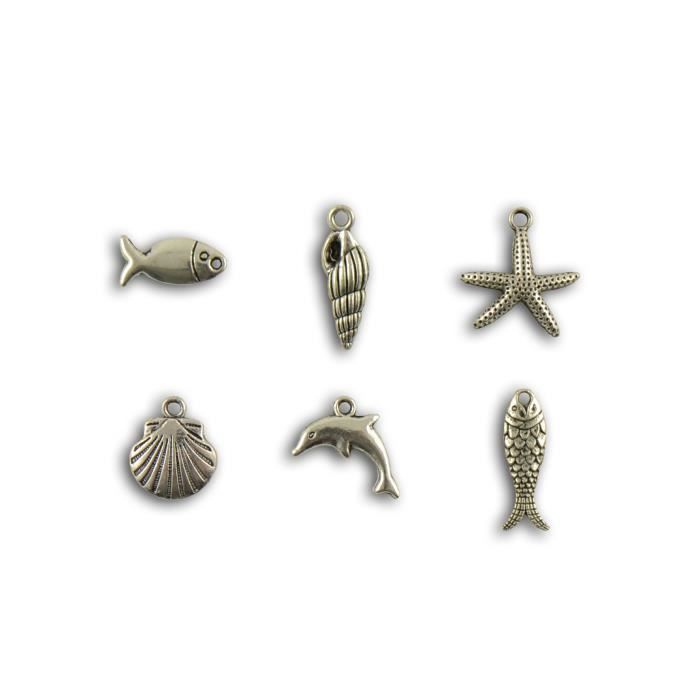 TOGA Pack de 6 Breloques Vue Sur Mer