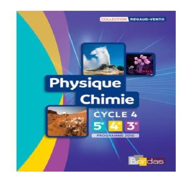 Physique Chimie Cycle 4 Bordas Achat Vente Livre - 