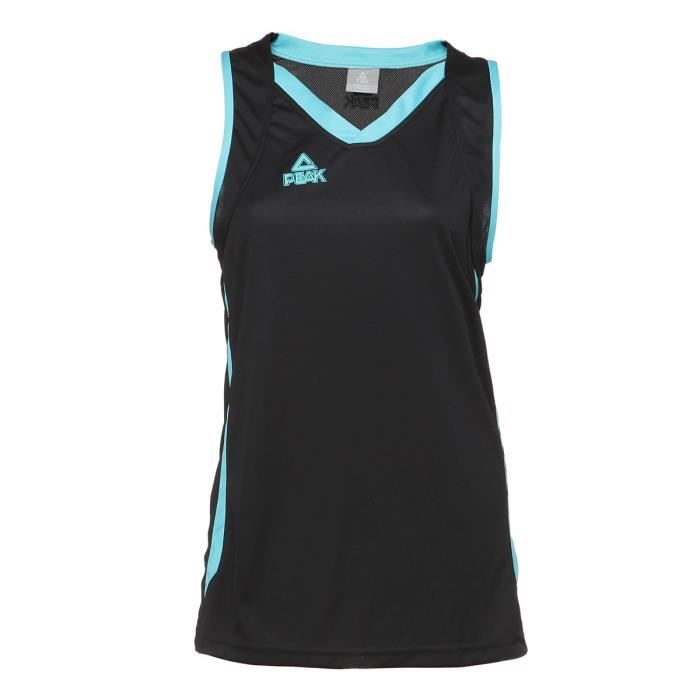 PEAK Maillot de Basket sans manches - Femme - Noir