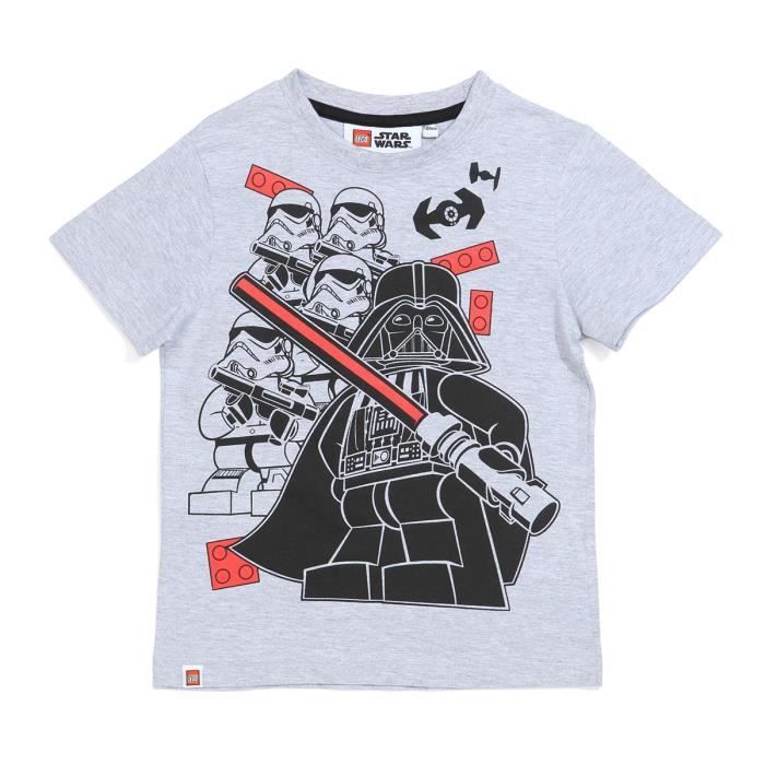 LEGO STAR WARS Tee-Shirt Gris Enfant Garçon Sérigraphie