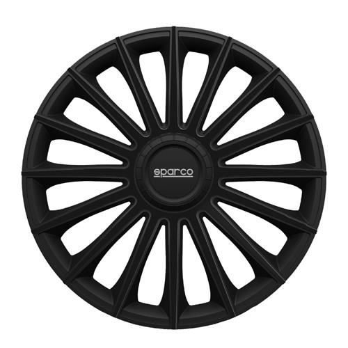 SPARCO Lot de 4 Enjoliveurs Treviso 16'' - Noir