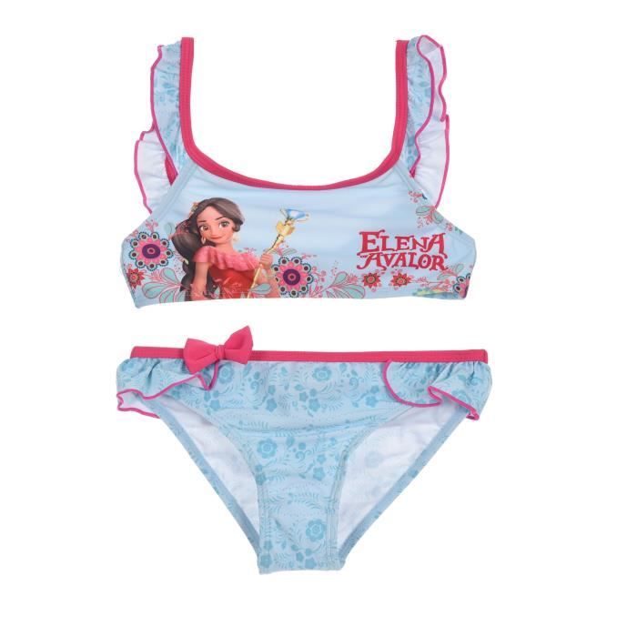 ELENA D'AVALOR Maillot de Bain 2 Pièces Bleu Enfant Fille