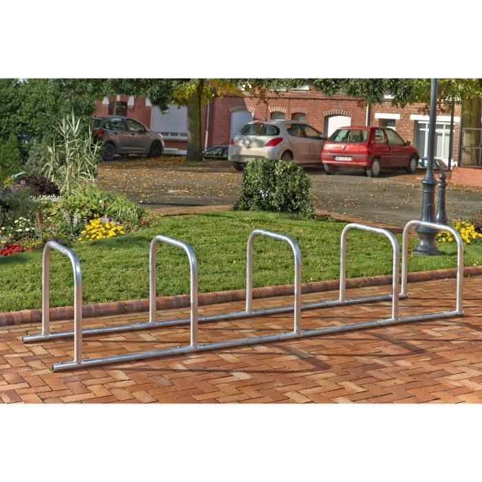 Support 10 velos en ligne. Mottez B882C4