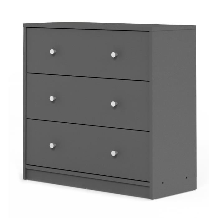 FINLANDEK Commode de chambre TYYLIKÄS style contemporain décor gris - L 72 cm