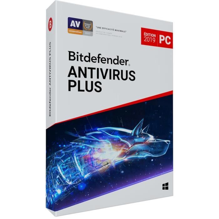 Bitdefender 2019 Antivirus Plus - 1 an & 1 PC