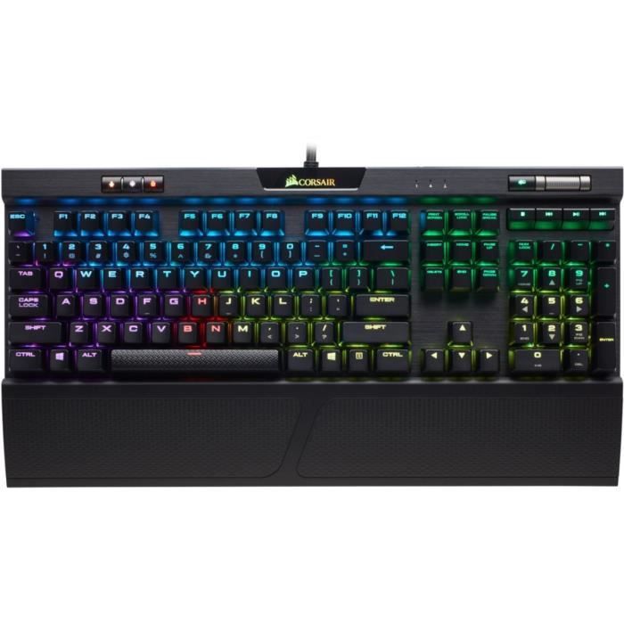 CORSAIR Clavier mécanique Gaming K70 RGB MK.2, Backlit RGB LED, Cherry MX Marron