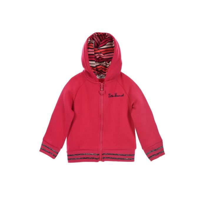 LITTLE MARCEL Jogging Capuche Rose Fuchsia Bébé Fille