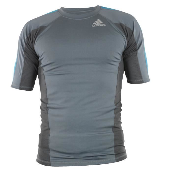 ADIDAS PERFORMANCE Rashguard 2 M et C Gris et Bleu