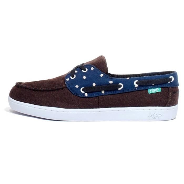 KEEP Chaussures Bateaux Benten Swiss Dot - Femme - Marron et Bleu