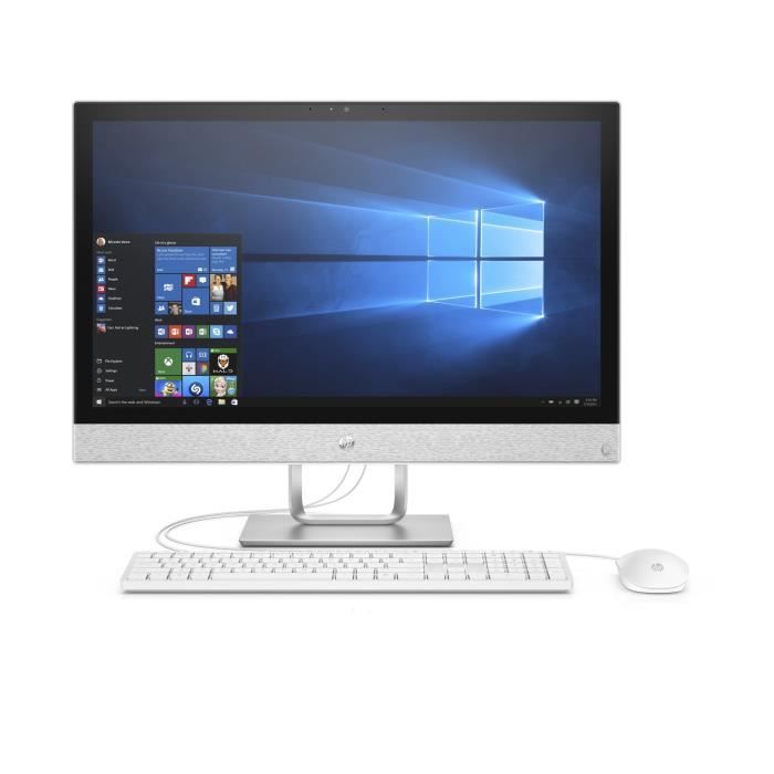 Ordinateur Tout-en-un - HP Pavilion 24-r112nf - 23,8 pouces FHD - Core i3-8100T - 8Go de RAM - Disque Dur 1To HDD - Windows 10