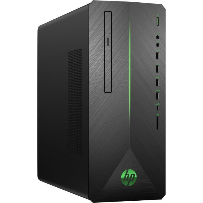 HP PC de Bureau Gamer Pavilion 790-0002nf - Core i7-8700 - RAM 8Go - Disque Dur 1To HDD + 128Go SSD - GTX 1080 8Go - Windows 10