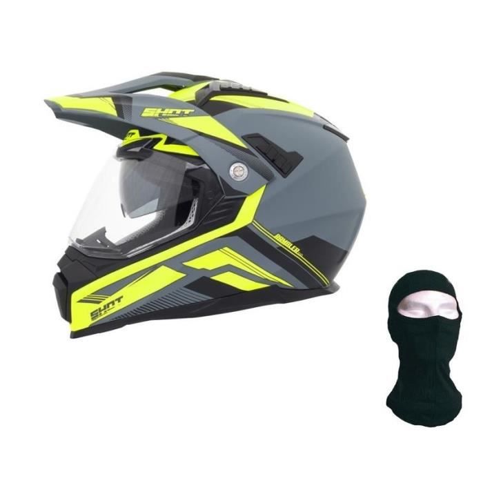 SHOT Casque Ranger Evolution Noir Jaune avec Cagoule
