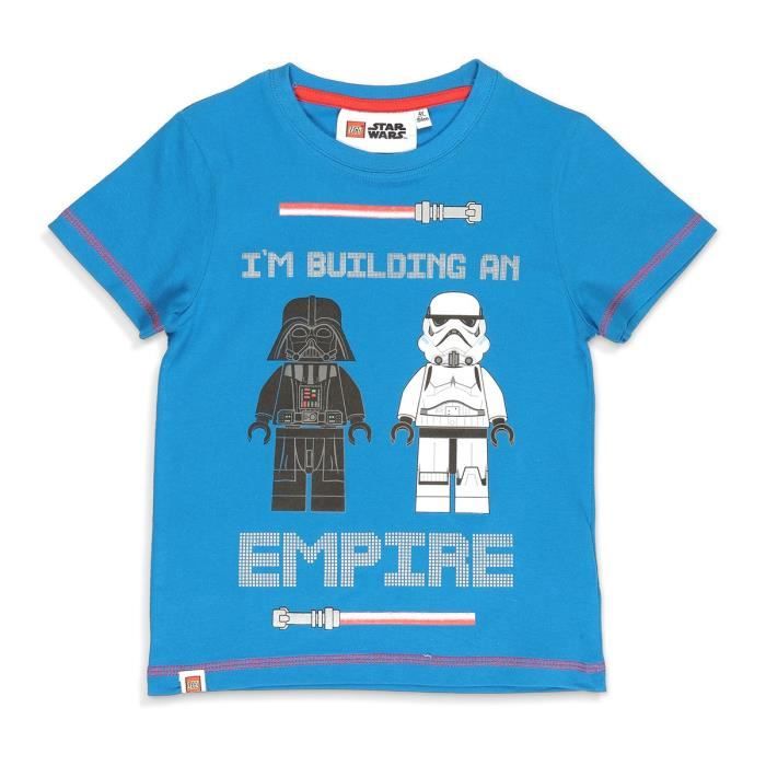LEGO STAR WARS Tee-Shirt Bleu Enfant Garçon Sérigraphie