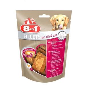 8in1 Lot de 2 Fillets Pro Skin & Coat S Friandises pour chien 80g