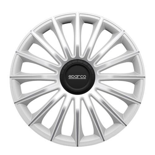SPARCO Lot de 4 Enjoliveurs Treviso 13'' - Gris argenté