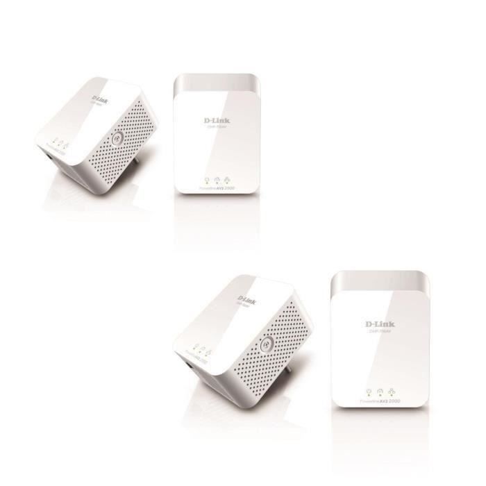 D-Link - DHP-701AV - Kit de 4 adaptateurs CPL AV2